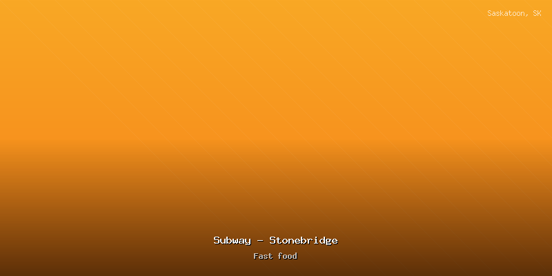 Subway - Stonebridge